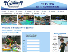 Tablet Screenshot of catalinapoolbuilders.com